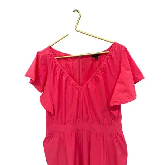 ANN TAYLOR Pink Flutter Sleeve Maxi Dress 12 🌸 - Picture 4 of 8